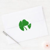 St Patrick's Day - haal Lucky 3 + 1 bladeren = 4 Ronde Sticker (Envelop)