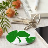 St Patrick's Day - haal Lucky 3 + 1 bladeren = 4 Sleutelhanger (Zijkant)