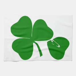 St Patrick's Day - haal Lucky 3 + 1 bladeren = 4 Theedoek