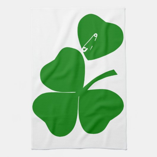 St Patrick's Day - haal Lucky 3 + 1 bladeren = 4 Theedoek (Verticaal)
