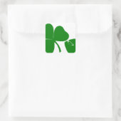 St Patrick's Day - haal Lucky 3 + 1 bladeren = 4 Vierkante Sticker (Tas)