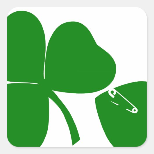 St Patrick's Day - haal Lucky 3 + 1 bladeren = 4 Vierkante Sticker (Voorkant)