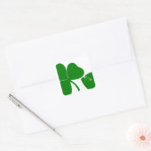 St Patrick's Day - haal Lucky 3 + 1 bladeren = 4 Vierkante Sticker (Envelop)