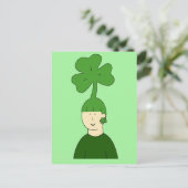 St Patrick's Day Hairstyle Shamrock Hair Briefkaart (Staand voorkant)