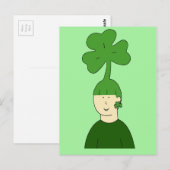 St Patrick's Day Hairstyle Shamrock Hair Briefkaart (Voorkant / Achterkant)