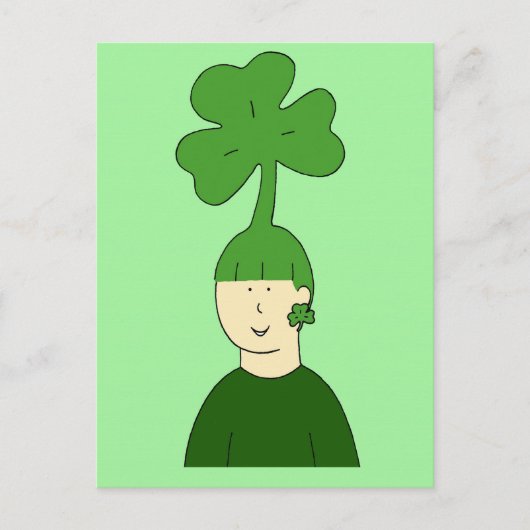 St Patrick's Day Hairstyle Shamrock Hair Briefkaart (Voorkant)