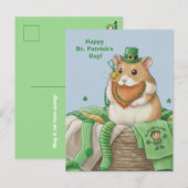 St. Patrick's Day Hamster Ansichtkaart Briefkaart (Voorkant / Achterkant)