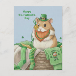 St. Patrick's Day Hamster Ansichtkaart Briefkaart