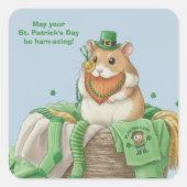 St. Patrick's Day Hamster Stickers (Voorkant)