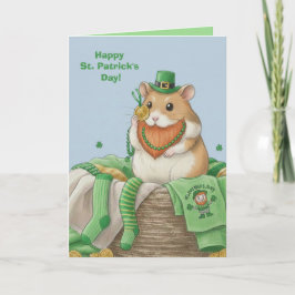 St. Patrick's Day Hamster Wenskaart Kaart