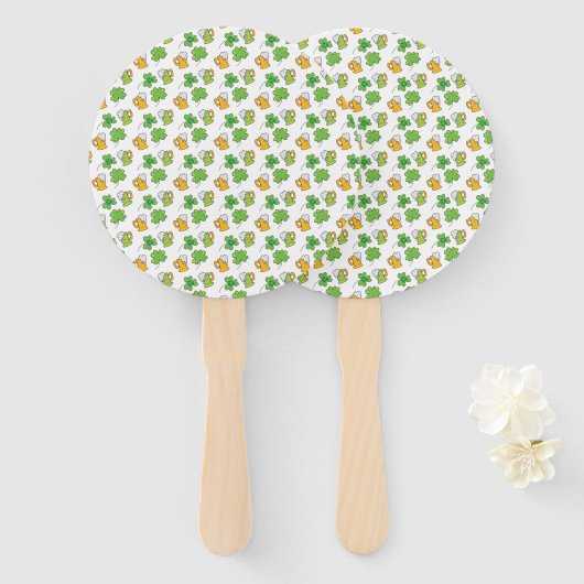 St. Patrick's Day Hand Fans Handwaaier (Voorkant en achterkant)