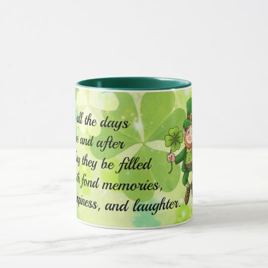 St. Patrick's Day Happiness & Laughter Coffee Mok (Midden)