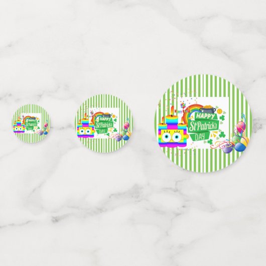 St. Patrick's Day Happy Birthday Confetti (Achterkanten)