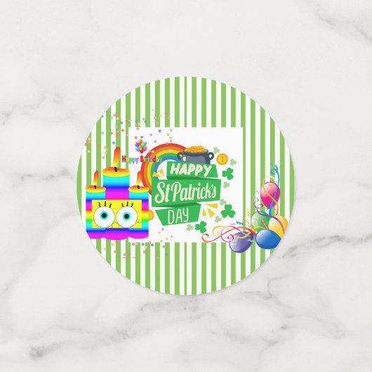 St. Patrick's Day Happy Birthday Confetti (Kleine voorkant)