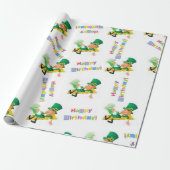 St. Patrick's Day Happy Birthday-inpakpapier Cadeaupapier (Uitgerold)