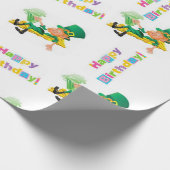 St. Patrick's Day Happy Birthday-inpakpapier Cadeaupapier (Hoek)
