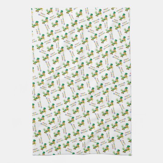 St. Patrick's Day Happy Birthday Keuken Handdoek (Verticaal)