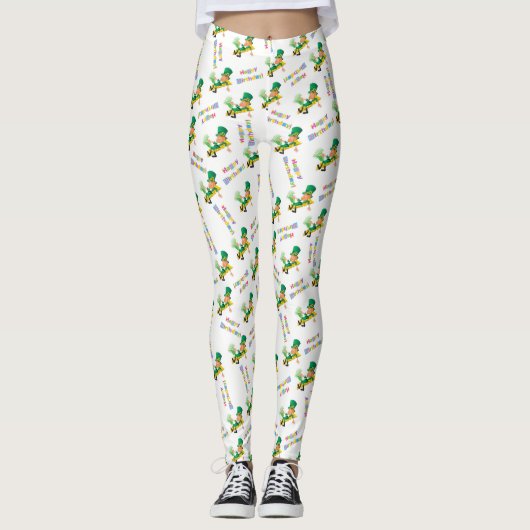 St. Patrick's Day Happy Birthday Leggings (Voorkant)