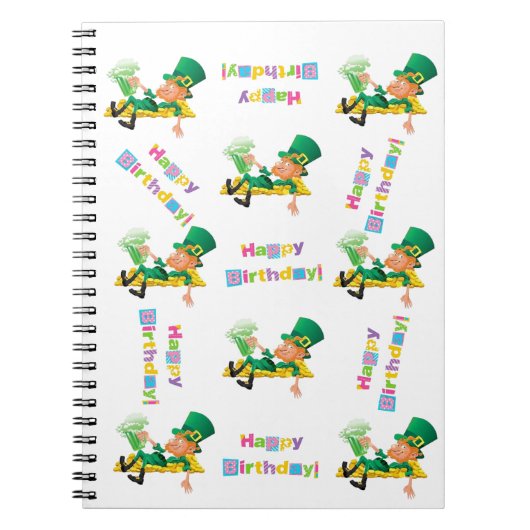 St. Patrick's Day Happy Birthday Notitieboek (Voorkant)