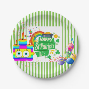 St. Patrick's Day Happy Birthday Papier Borden Papieren Bordje