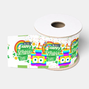 St. Patrick's Day Happy Birthday Ribbon Grosgrain Lint