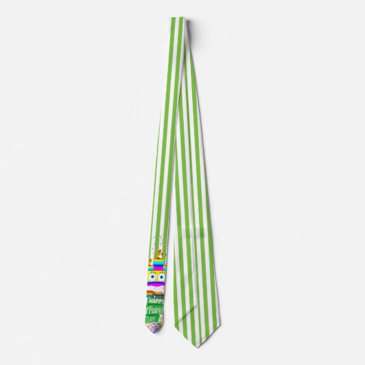 St. Patrick's Day Happy Birthday Stropdas (Achterkant)