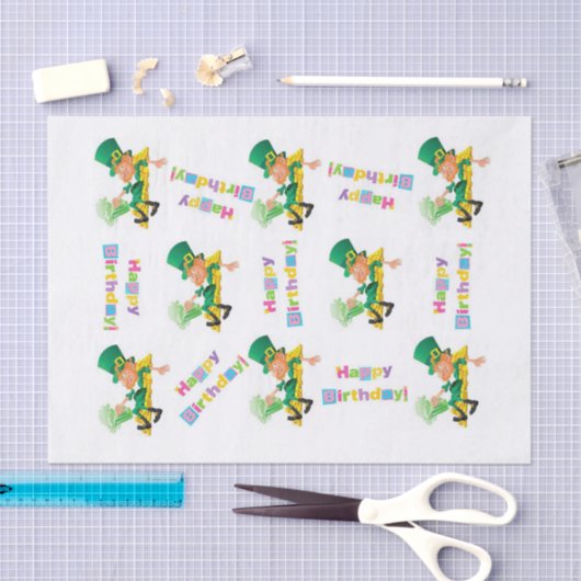 St. Patrick's Day Happy Birthday Tissue Papier (Craft)