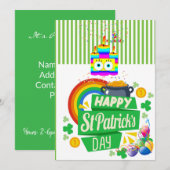 St. Patrick's Day Happy Birthday Uitnodiging (Voorkant / Achterkant)