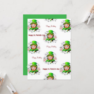 St. Patrick's Day Happy Birthday Uitnodiging
