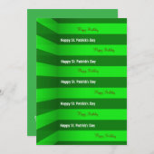 St. Patrick's Day Happy Birthday Uitnodiging (Voorkant / Achterkant)