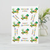 St. Patrick's Day Happy Birthday Uitnodiging (Staand voorkant)