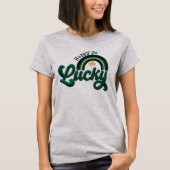 St. Patrick's Day Happy Go Lucky Dames T-Shirt (Voorkant)