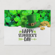 St. Patrick's Day Happy met Shamrock