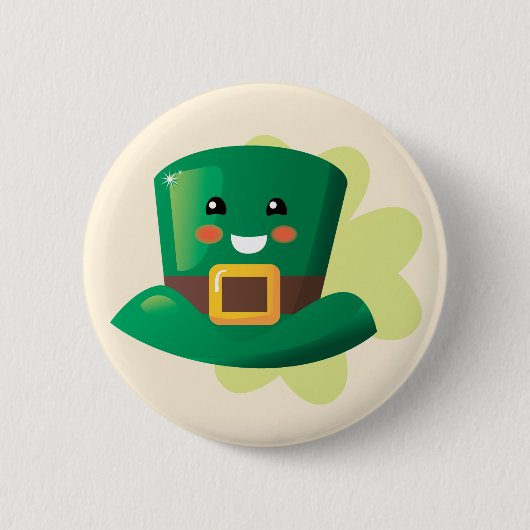 St. Patrick's Day Happy Pet Ronde Button 5,7 Cm (Voorkant)