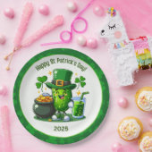 St Patricks Day Happy Pickle Papieren Bordje (Feest)
