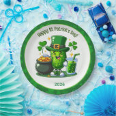 St Patricks Day Happy Pickle Papieren Bordje (Feest)