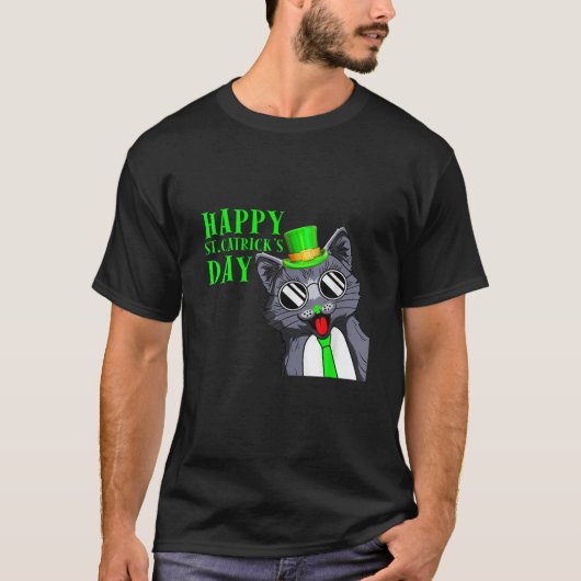 St Patricks Day Happy St Catricks Day Kat-Cat Su T-shirt (Voorkant)
