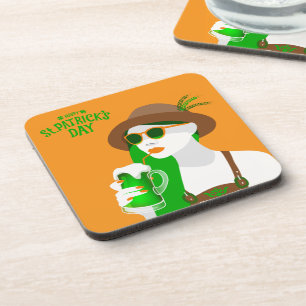 St. Patrick's Day Hard Plastic Beverage Coaster Bier Onderzetter