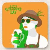 St. Patrick's Day Hard Plastic Beverage Coaster Bier Onderzetter (Voorkant)