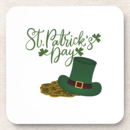 St. Patrick's Day Hard Plastic Coaster Bier Onderzetter (Voorkant)