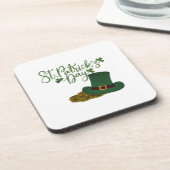 St. Patrick's Day harde plastic onderzetter (Linkerzijde)