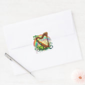 St Patrick's Day Harp Illustratie Vierkante Sticker (Envelop)