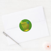 St. Patrick's Day Harp Shamrock Sticker (Envelop)