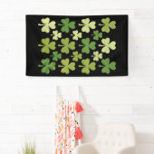 St. Patrick's Day Hart Lucky Clover Klaverblad  Spandoek (Insitu)