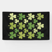 St. Patrick's Day Hart Lucky Clover Klaverblad  Spandoek (Horizontaal)