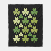 St Patrick's Day Hart Lucky Clover Shamrock Fleece Deken (Voorkant)