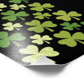 St Patrick's Day Hart Lucky Clover Shamrock Foto Afdruk (Hoek)