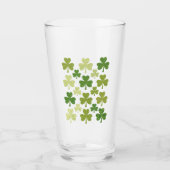St Patrick's Day Hart Lucky Clover Shamrock Glas (Voorkant)