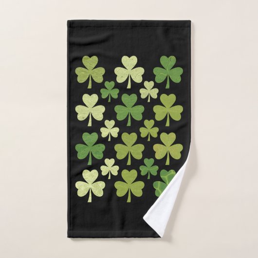 St Patrick's Day Hart Lucky Clover Shamrock  Handdoek (Handdoek)