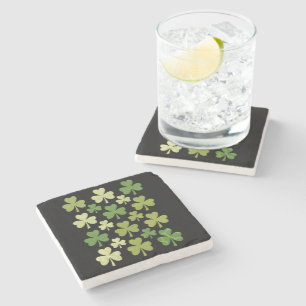 St Patrick's Day Hart Lucky Clover Shamrock Stenen Onderzetter
